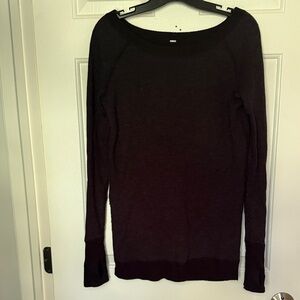 lululemon chai time sweater reversible cashmere - dark gray and black